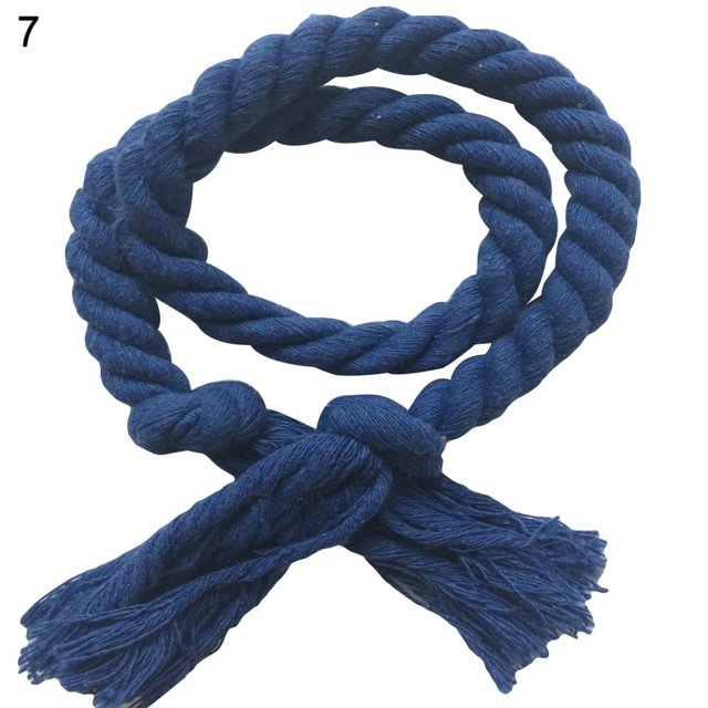 2Pcs Couleur Unie Tissage Coton Corde Rideau Tieback Titulaire Décoration de la Maison