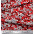 thumbnail image 2 of Soimoi Velvet Fabric Two Tone With Grey Camouflage Printed Fabric 1 Yard 58 Inch Wide, 2 of 3