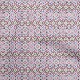 thumbnail image 1 of oneOone Silk Tabby Purple Fabric Geometric Craft Projects Decor Fabric Printed By The Yard 42 Inch Wide, 1 of 4
