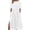 White, variant on Tumotour Summer Dress For Women Round Neck Loose Short Sleeve Long T-Shirt Dress Split Maxi Dress With Side Pocket Maxi Dress