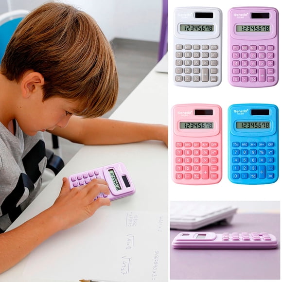 Werulen 4 Pcs Mini Portable Scientific Calculator, Calculatrice de Base pour la Comptabilité, Outil de Math de Bureau Compact pour Étudiants, Calculatrice à Affichage 8 Chiffres, Calculatrice de Petite Poche
