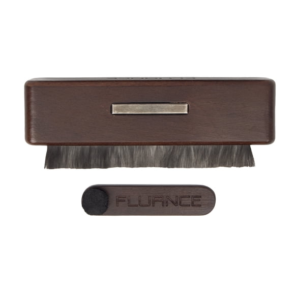 Fluance 2-in-1 Vinyl Record & Stylus Cleaning Kit with Anti-Static Carbon Fiber Brush and Turntable Stylus Brush with Soft Bristles - Precise Vinyl Cleaning Kit to Preserve Sound Quality (VB64)