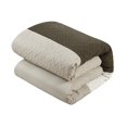 thumbnail image 2 of Chic Home Osnat 10 Piece Comforter Set Color Block Quilted Embroidered Design Bed in a Bag Bedding – Sheets Decorative Pillows Shams Included Queen Brown, 2 of 6