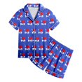 thumbnail image 5 of Luvoko Tween Children DIY Anniversary Print Pajama Set Short Sleeve Button Up Top And Shorts, 5 of 5