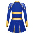 thumbnail image 2 of Lejafay Robe de Danse de Cheerleading Ballet pour Filles Uniforme Scolaire Robe Plissée à Manches Longues Tenues d'Halloween Bleu 14, 2 of 5