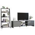 thumbnail image 1 of Madesa 2-Piece TV Stand and Ladder Shelf Set: 70" Entertainment Center with Cable Management + 24" 5-Tier Ladder Shelf for Storage, Office, Living Room, and Bedroom – Gray, 1 of 7