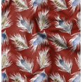thumbnail image 1 of Soimoi Red Viscose Chiffon Fabric Print Feather Fabric Prints By Yard 42 Inch Wide, 1 of 6