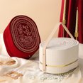 thumbnail image 1 of MTBLYS Souvenir Gift Box Velvet Hand Box Wedding Candy Box Holiday Gift Packaging 1 Pc Polyester White Wine 8.07X5.51X5.11 In Festival Use, 1 of 8