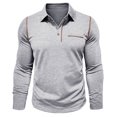 thumbnail image 3 of FAIWAD Men's Long Sleeve Shirts Casual Button Down Basic Golf Pullover Tops Lightweight Work Athletic T-Shirt, 3 of 6