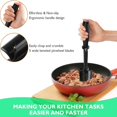 thumbnail image 3 of Meat Chopper  Ground Beef Masher  Heat Resistant Meat Masher for Hamburger Meat  Hamburger Chopper Utensil  Non Stick Mix Chopper, 3 of 7