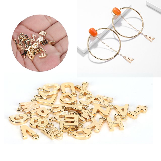 Diy 26pcs English Letters Pendant DIY Craft Letters Ornament Accessories for Jewelry Making