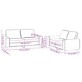 thumbnail image 4 of vidaXL 2 Piece Sofa Set Dark Grey Fabric, 4 of 4