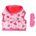 thumbnail image 2 of Rabbit Harness Dress, Printing Dyeing Soft Comfortable Polyester Nylon Pet Rabbit Dresses Pink with Tow Rope for Guinea Pig S,M,L, 2 of 7