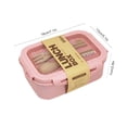 thumbnail image 2 of Usloyux Japanese Bento Box, Straw Material Microwave Oven Lunch Box, Teen Office Worker Meal Prep Container, Plastic Compartmentalized Food Storage Box For Study Office Home, 2 of 7