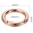 thumbnail image 2 of Unique Bargains Rose Gold Round Zinc Alloy Spring Gate O Ring Snap Clip Buckles (10 Pack), 2 of 5