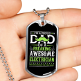 thumbnail image 2 of Freaking Impressionnant Collier Électricien en Acier Inoxydable Ou 18k or Chien Tag 24" Chaîne, 2 of 8