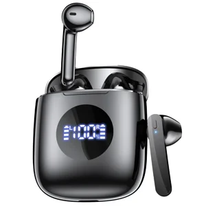 Rénovés VEAT00L N7-w 5.3 Ecouteurs Bluetooth sans fil avec boîtier de recharge & LED Affichage de puissance, noir