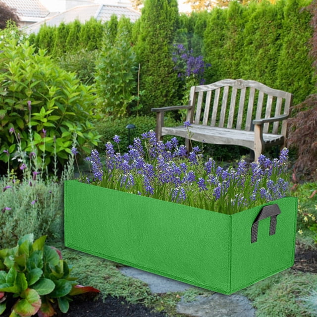 Meitianfacai Fabric Raised Garden Bed Rectangle Breathable Planting Container Growth Bag