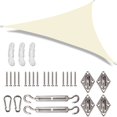 thumbnail image 1 of SNNROO 6.5x6.5x6.5 ft Triangle Sun Sail Shade with Hardware Kit - White, 1 of 10