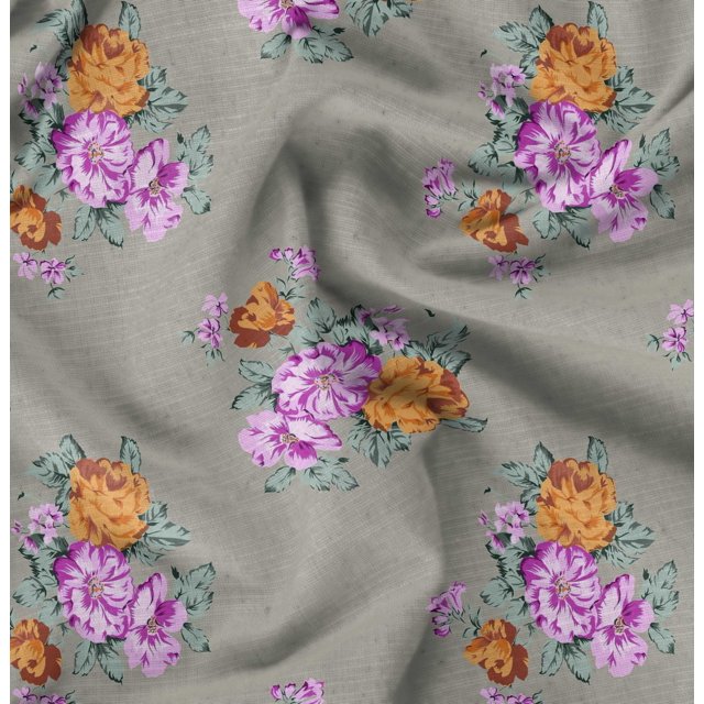 Soimoi Velvet Fabric Florals Floral Decor Fabric Printed Yard 58 Inch Wide