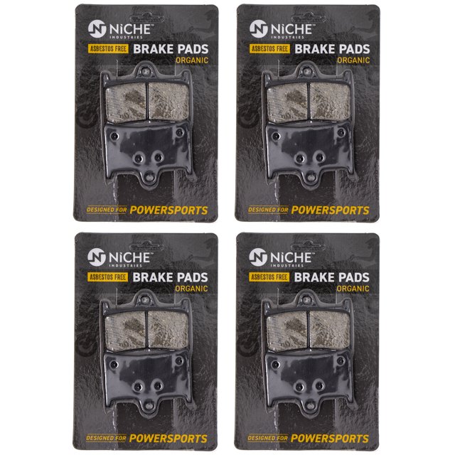 Niche Front Brake Pad Set for Yamaha YZF R6 Organic Motorcycle 4 Pack 519-KPA2481D