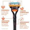 thumbnail image 3 of Gillette Fusion5 Shaving Razor for Men, 1 Razor Handle, 7 Razor Blade Refills, with Lubrication Strip and Precision Trimmer for Men, 3 of 8