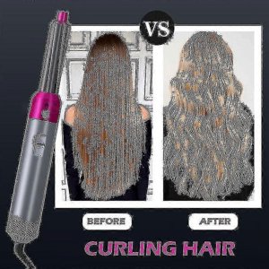 Rénovés NICEGOU 267LYQC0XNDX 5 en 1 Styler de cheveux, Sèche-cheveux électriques, Curler, Lisseur, Ensemble de brosses pour sécheuse, 1100W, Rose