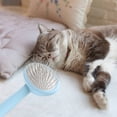 thumbnail image 4 of Yhmxh Home Decor Home Accessories Pet Grooming Brush Double Sided Shedding And Dematting Undercoat Rake Comb For Dogs And Cats Extra Wide Dog Grooming Brush Dog Shedding Brush Cat Grooming Brush, 4 of 7