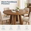 thumbnail image 3 of 47 Inch Round Dining Table for 4-6, Wood Kitchen Table with 4 Legs Sturdy Base, Farmhouse Style Circle Dining Table for Apartment, Living Room，Walnut, 3 of 8