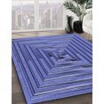 thumbnail image 3 of Ahgly Tapis Rectangulaire Lavable en Machine Bleu Ciel, 4 Pieds x 6 Pieds, 3 of 7