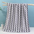 thumbnail image 1 of Cloth Towel Gray Corals Fleece Small Round Grids Quick Dry Towel Soft Absorbent Bath Towel No Linting No Fading(1-Piece) Rkxzt, 1 of 8