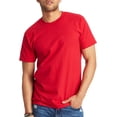 thumbnail image 1 of Hanes Mens Beefy-T Classic Crewneck Cotton Tee, L, Deep Red, 1 of 1