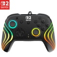 thumbnail image 1 of Turtle Beach Afterglow Wave Wired RGB Gaming Controller (Black) - Officially Licensed for Nintendo Switch 2, Nintendo Switch - Customizable Lighting, Hall-Effect, RBG, 1 of 16