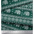 thumbnail image 3 of Soimoi Georgette Viscose Fabric Aztec & Tribal Elephant Animal Print Fabric by the Yard 42 Inch Wide, 3 of 3
