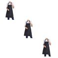 thumbnail image 2 of Transemion 12pcs Woman Apron With Pockets Efficient And Stylish Cooking Companion Adjustable Half-length Adult Apron Polyester black 3Set, 2 of 6