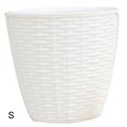 thumbnail image 3 of CAROOTU Couverture de Pot de Plante Couverture de Fleur de Rotin en Plastique d'Intérieur Rond Décor Moderne Jardinière Durable, 3 of 7