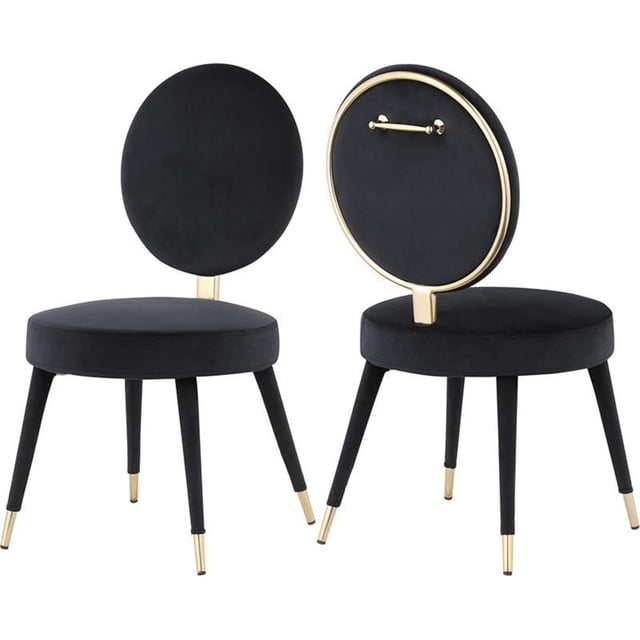Meridian Furniture Brandy Black Velvet Dining Chair