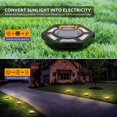 thumbnail image 2 of Solar Ground Lights, 8 Pack Solar Disk Lights Solar Lights Outdoor 12 LED Garden Lights,Waterproof, 2 of 7