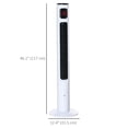 thumbnail image 3 of HOMCOM Freestanding Tower Fan Cooling for Home with Oscillating 12H Timer, 3 of 10