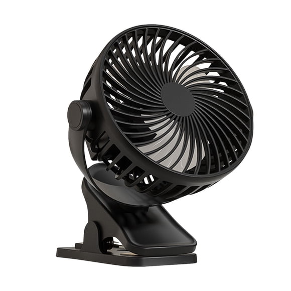 Roiihwy Portable Ventilateur, Petit Ventilateur, 3 Vitesses et Pince Robuste - Fonctionnement Ultra Silencieux, pour Bureau Dortoir Chambre Poussette, Noir