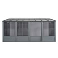 thumbnail image 3 of Gazebo Penguin Florence 8 pi x 16 pi Toit en Polycarbonate Solarium Mural - Ardoise, 3 of 11