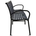 thumbnail image 2 of vidaXL Banc de Jardin Double 251 cm Acier et WPC Noir, 2 of 4