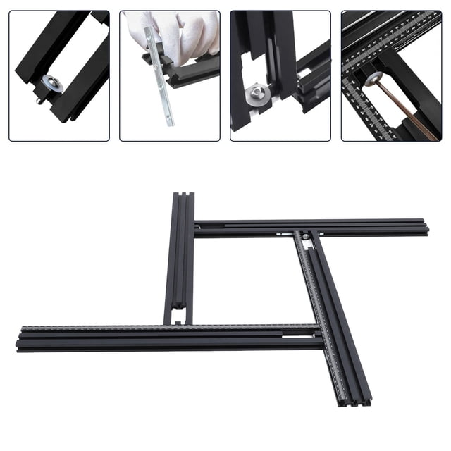 Ensemble de Rail de Guidage pour Menuiserie, Ensemble de Rail de Guidage Multifonction Non Déformable pour Machine de Bordure