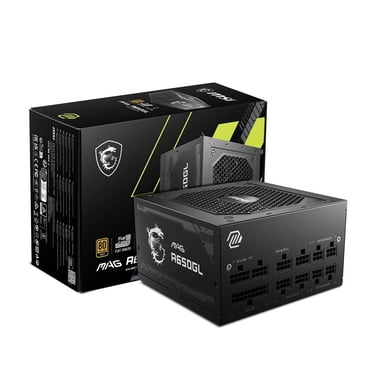 MSI 650W Power Supply, MAG A650GL, 80 PLUS Gold,  Fully-Modular