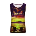 thumbnail image 4 of lSLJS Women Floral Printing Tank Round-Neck Sleeveless Block Tunic Tee Tops, Womens Tank Tops, 4 of 5