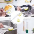 thumbnail image 4 of Dishwasher Sponge With Liquid Dispenser Long Handle Detachable Brush Sponge, 4 of 8