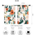 thumbnail image 3 of ORUYROP Rideaux de Cuisine à Fleurs Rouges 27,5x39 Pouces Pétales de Printemps Poche pour Tringle Boho Fleurs Feuilles Femme Plante Style Ferme Imprimé Salon Chambre Rideaux de Fenêtre Habillage Tissu 2 Panneaux, 3 of 6