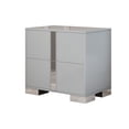 thumbnail image 4 of Noble House Elegant Nightstand with Metal Foot, Mirrored Bedside Table,Gray, 4 of 9