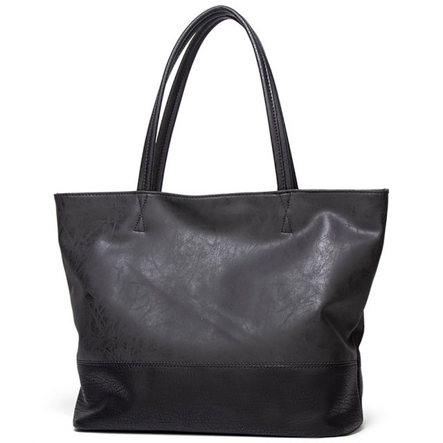 Sac Fourre-Tout pour Femmes Grande Capacité Mode Double Couleur Sac à Bandoulière Poignée Supérieure