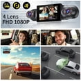 thumbnail image 4 of Danhjin Dash Cam 4-Way Dash Camera 3-Inch High-Definition 1080P Front Rear Left Right 360 Degree Panoramic Video Tape Wifi In Car Dvr, 4 of 9